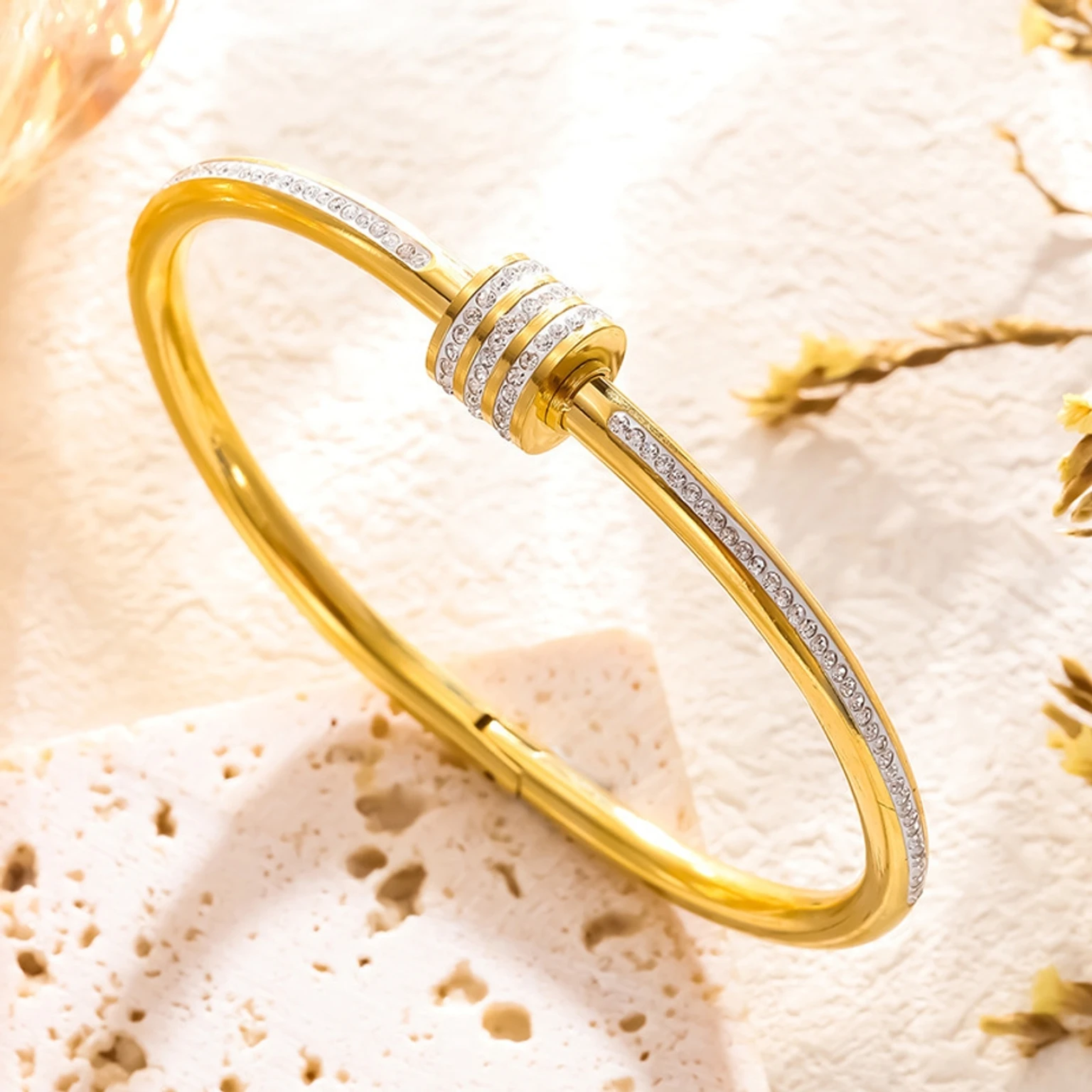 Cross Border Style Zircon Bangle Bracelet