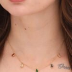 Gold Evil Eye Color Stone Necklace in 18K Gold Plated 316L Stainless Steel – Anti Tarnish Waterproof Jewellery