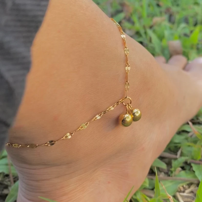 Golden Cherry Anklet 2