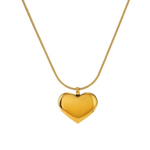 waterproof-gold-heart-pendant